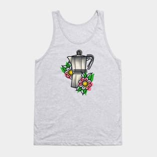 Coffee Tattoo Design Tank Top